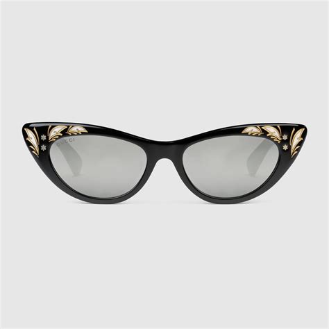 gucci cat eye white sunglasses|best designer cat eye sunglasses.